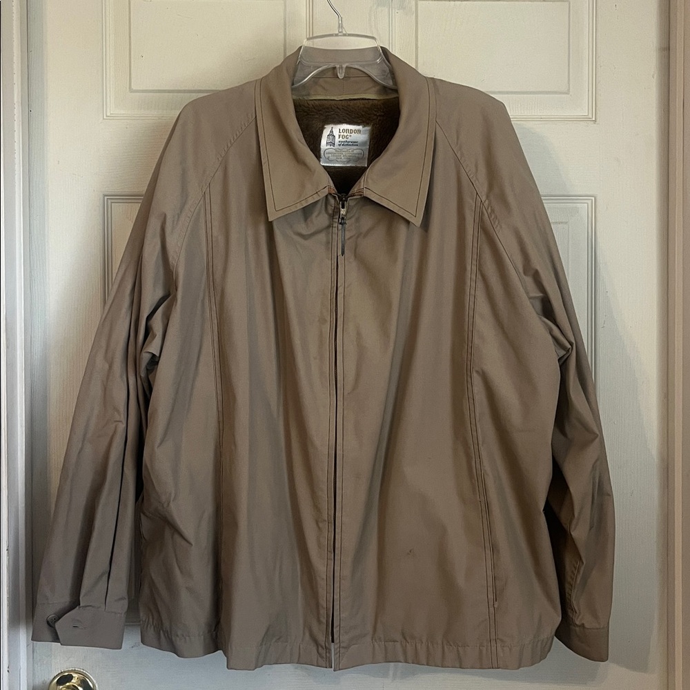 Vintage 1990s/1980s London Fog Beige Zip-Up Jacket